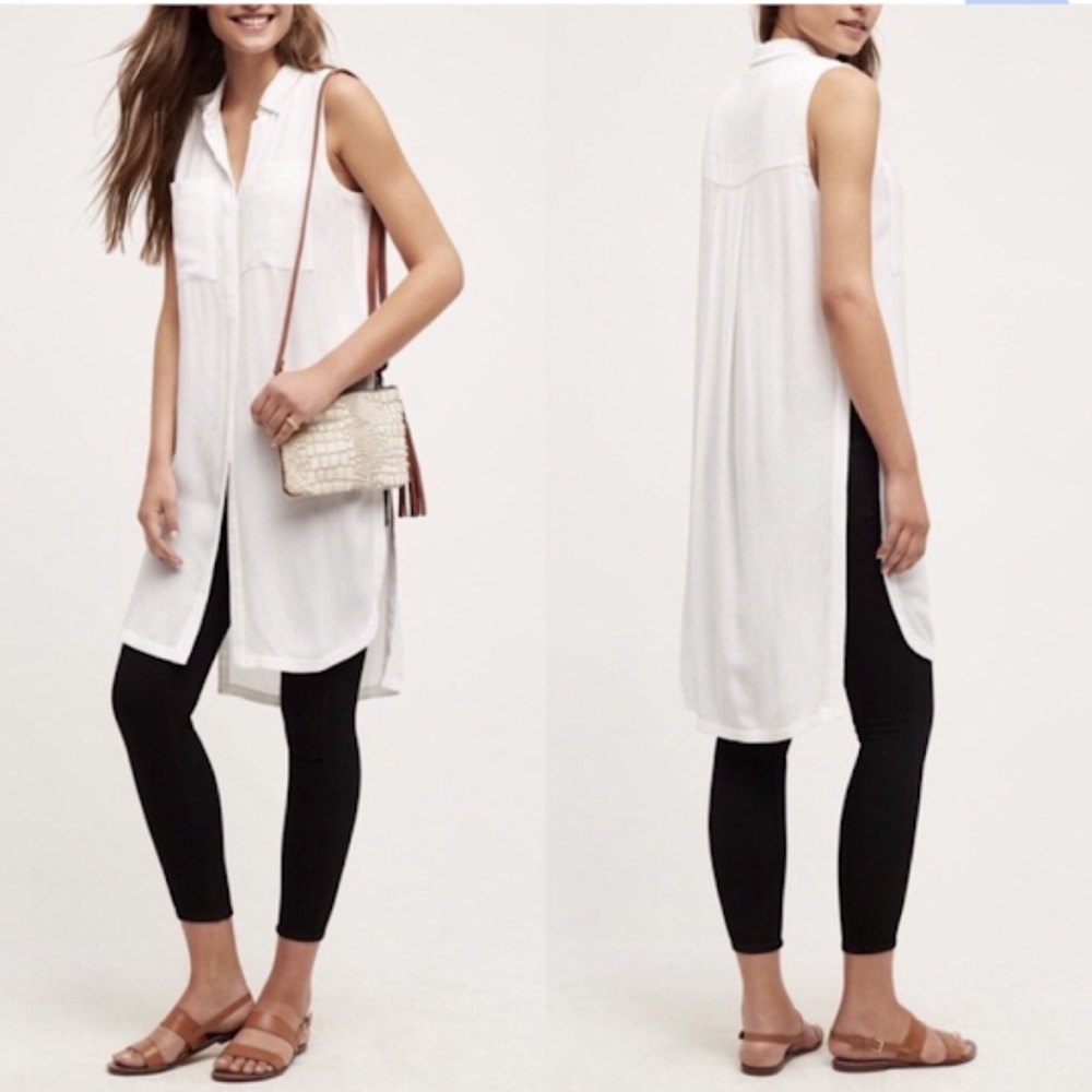 ❌SOLD❌Anthropologie HD Paris Gauze Button Down - Picture 1 of 8